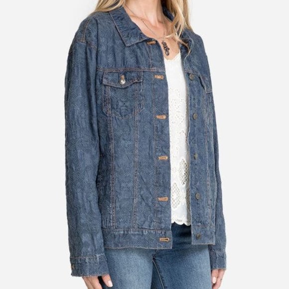 Johnny Was QIVA Embroidered Denim Jacket - Picture 3 of 8